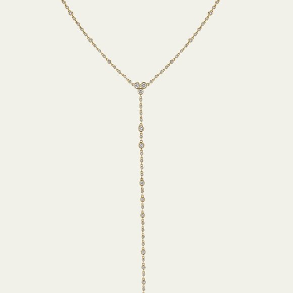 Shay Jewelry - Authentic SHAY infinity lariat Y-drop necklace as seen on Hailey Bieber